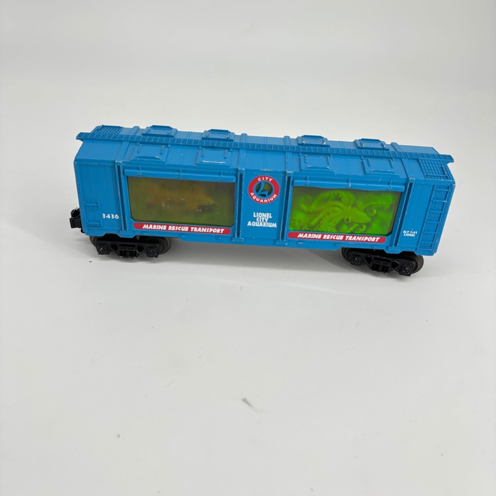 Lionel Aquarium Car Marine Rescue‎ Transport O Gauge Blue 3436 Octopus Shark